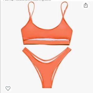 NEW Orange Cheeky Cutout Bikini Set